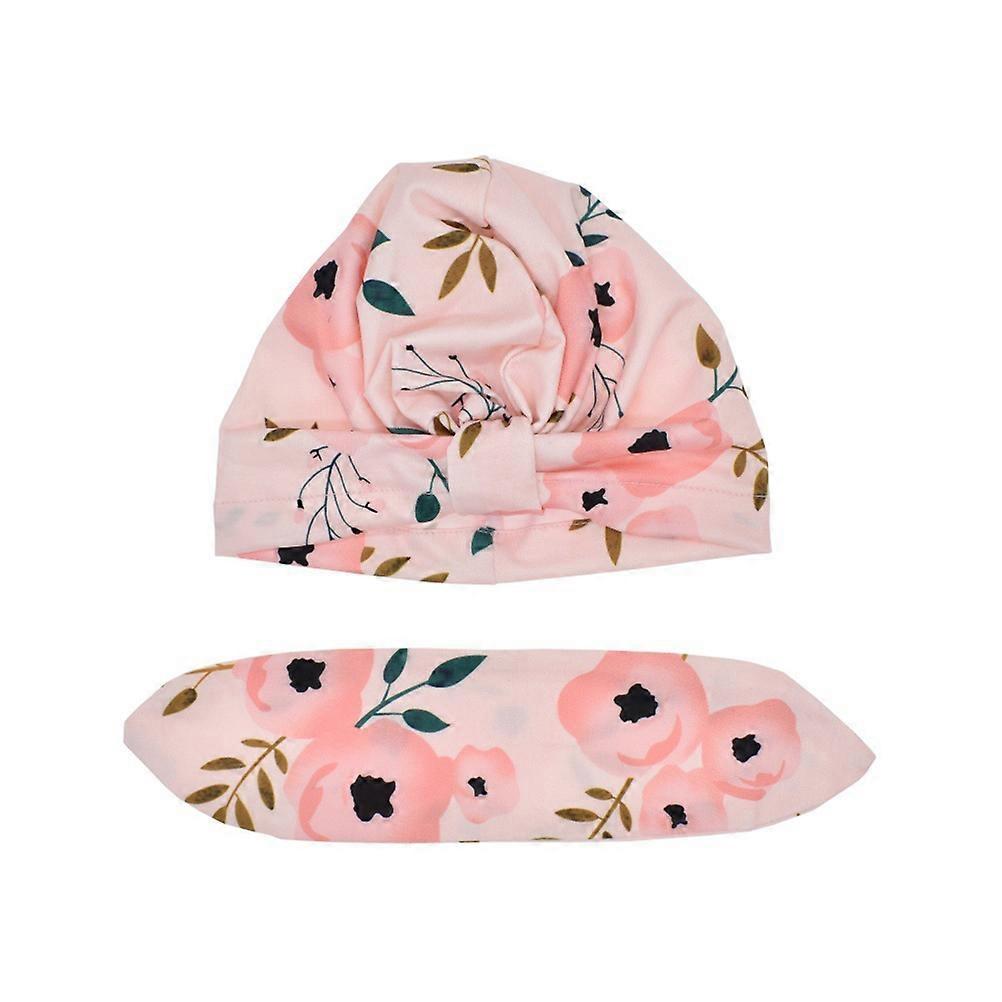 Baby Headwraps Pink Bowknot Design Protective Covering for Infants 1Set