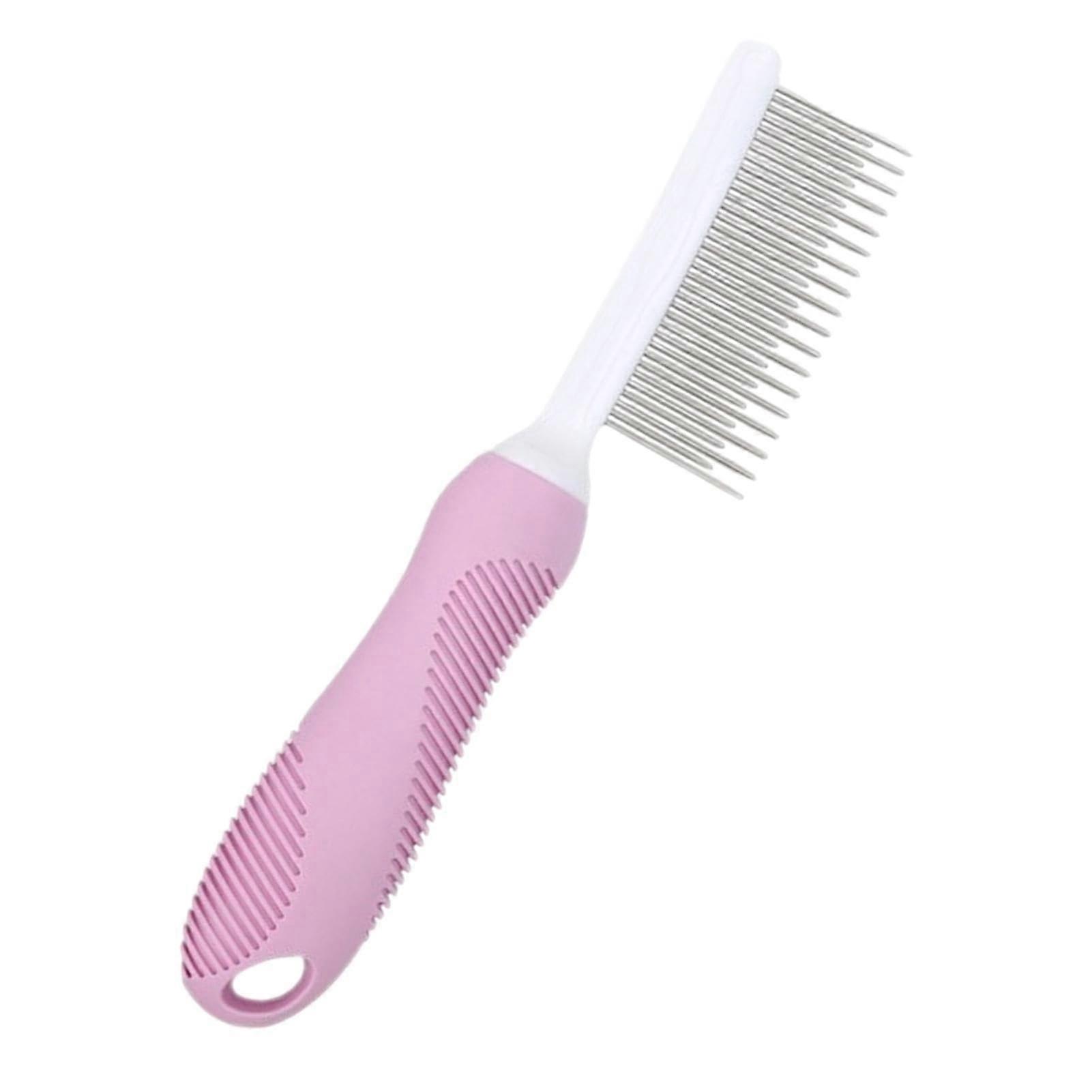 Katzenkamm – Pet Grooming Comb for Puppies and Kittens, Rose Colored, Removes Loose Undercoat, Soft Bristles for Fur Care