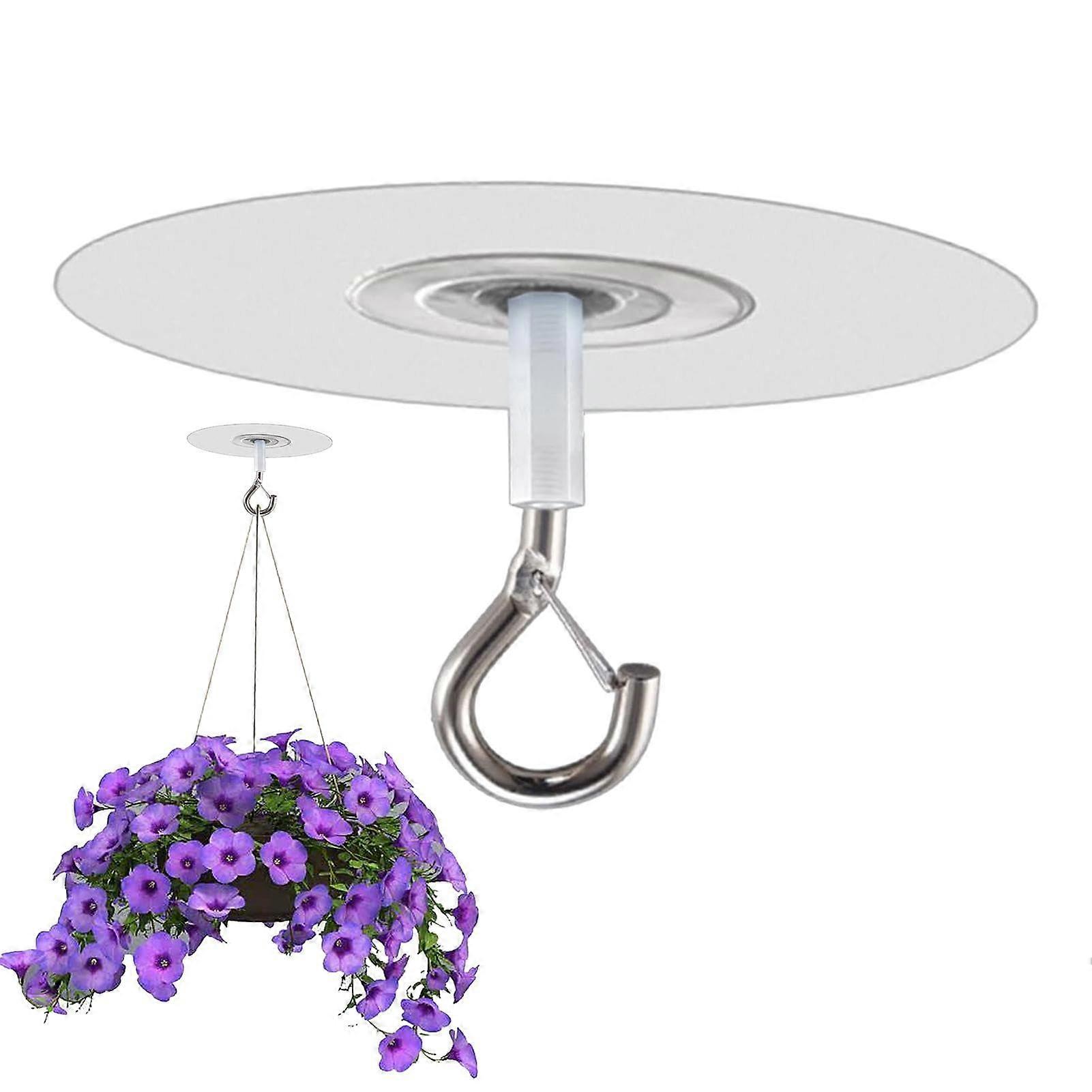 Adhesive Hooks Ceiling No Drilling for Plants Wind Chimes Decorations