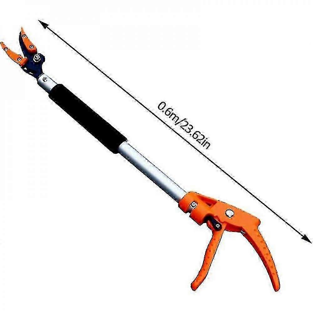 Telescopic pruning shears for high branches with long handle