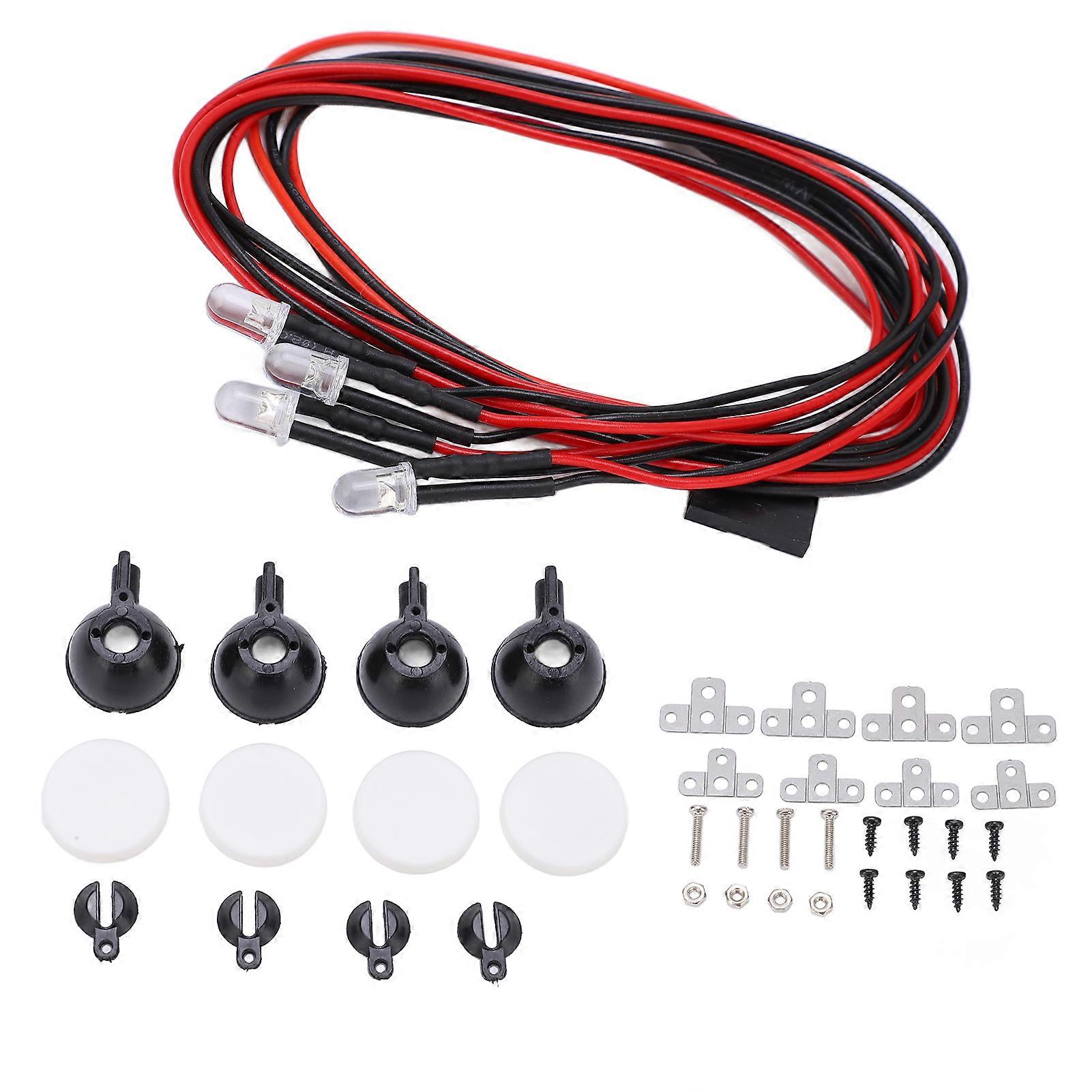 RC Lights Durable Plastic Headlights Simple Practical Vivid Model Car Accessories for SCX10