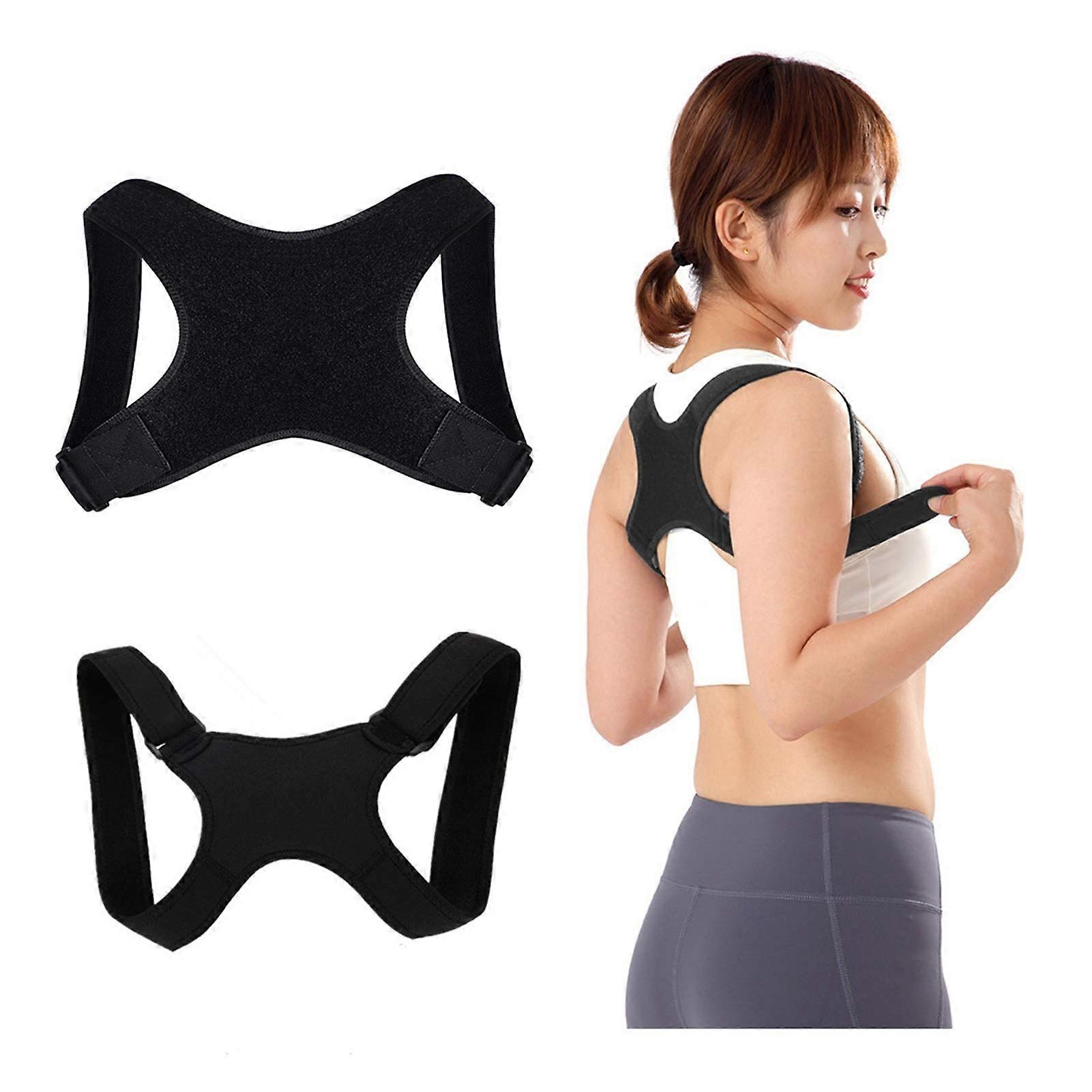 Spine Posture Correction Back Support Belt for Children and Adults, Invisible Humpback Bandage, Small Size, Black Color