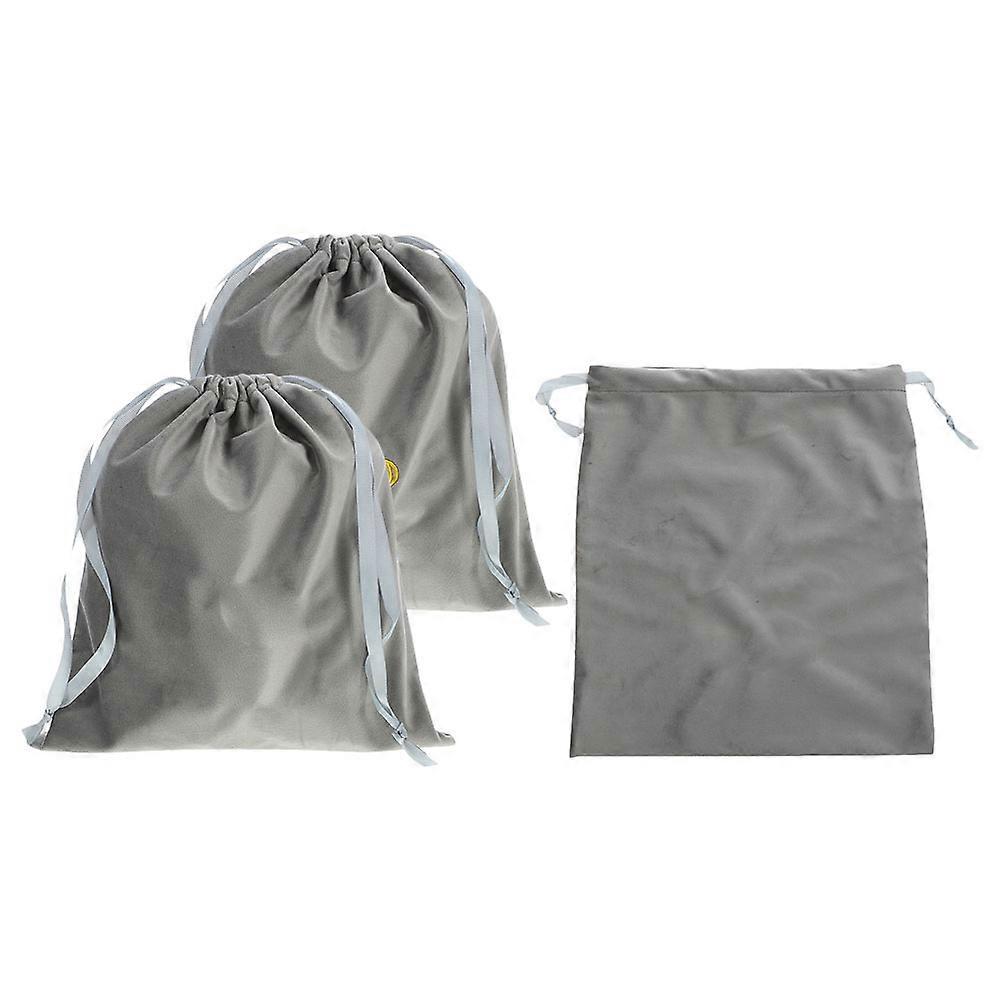 תיק נשיאה למייבש שיער לשימוש בנסיעות 3 יחידות 35x30x0.5 ס"מ בד אפור