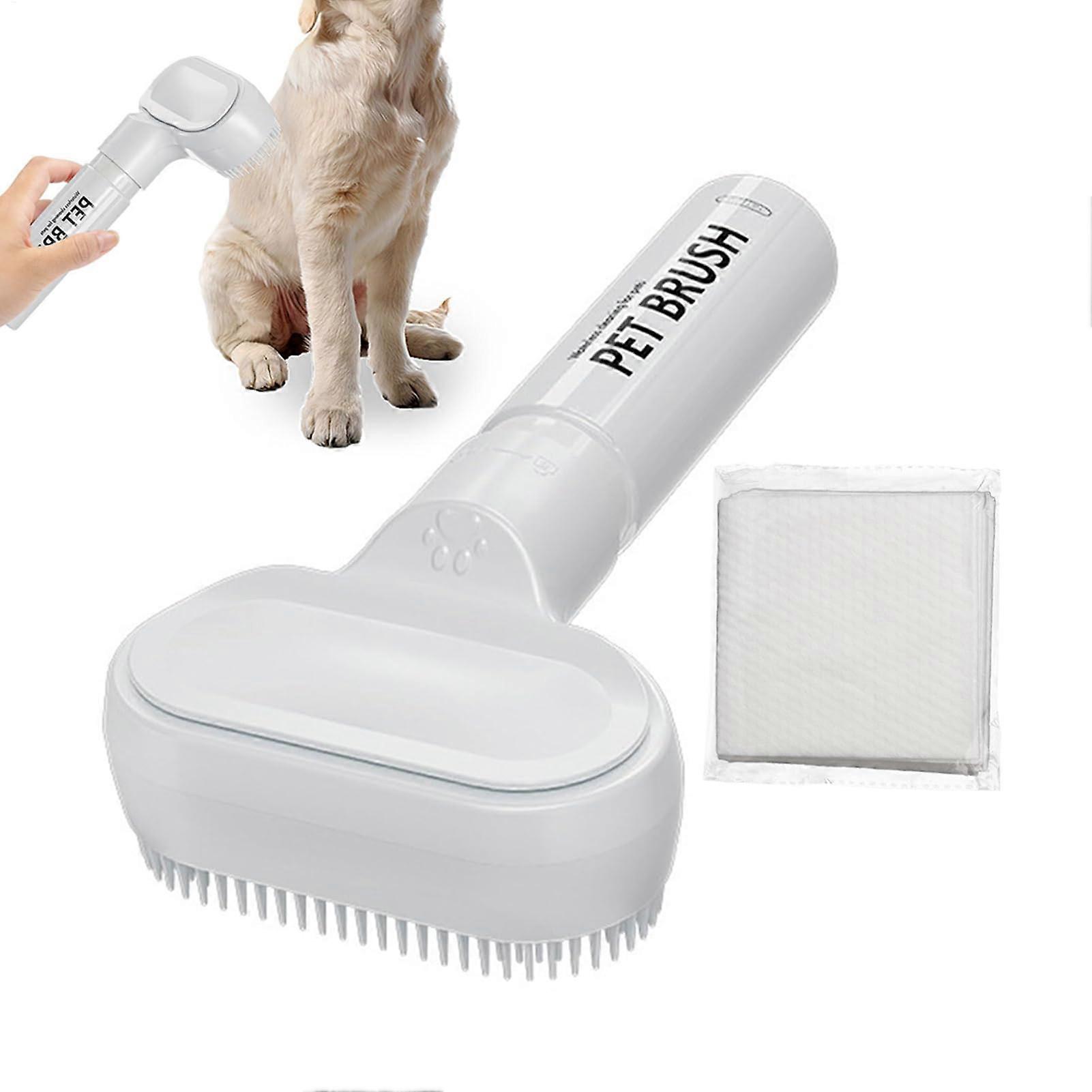 Dog Shampoo Brush, Pet Bath Scrubber with Foam Soap Dispenser, Portable Massage Tool for Short and Long-Haired Dogs, Puppies, and Cats