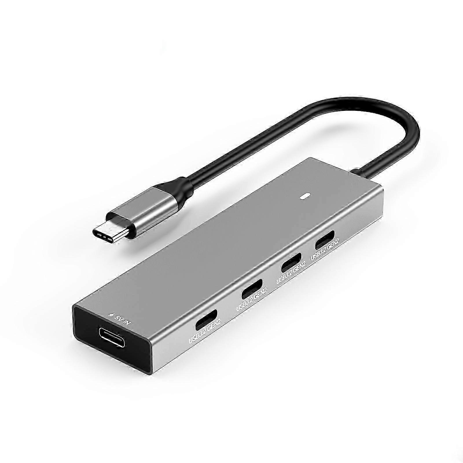 TypeC Hub 1 to5 Port 2A2C Splitter Usb3.2 10G Hub Adapter for Computer Laptops 10Gbps TypeC Docking Station4C 1C charging SZRH A-D 3338