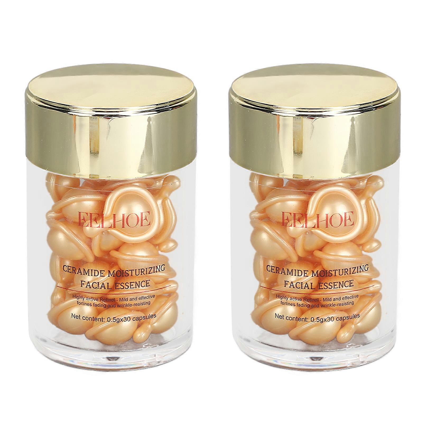 60pcs Moisturizing Facial Serum Anti Wrinkle Firming Skin Vitamin E Deep Hydrating Facial Skin Serum for All Skin Types 0.5g