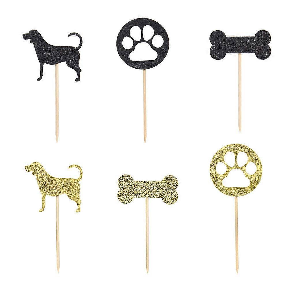Birthday Cake Toppers Dog Party Cake Toppers Material For Pet Lovers Cakes 48Pcs