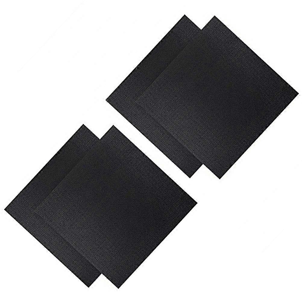 Embroidery Material Fabric Cross-Stitch Cloth Handmade Material Simple Design 30x30cm Black Embroidery Diy Use 4Set