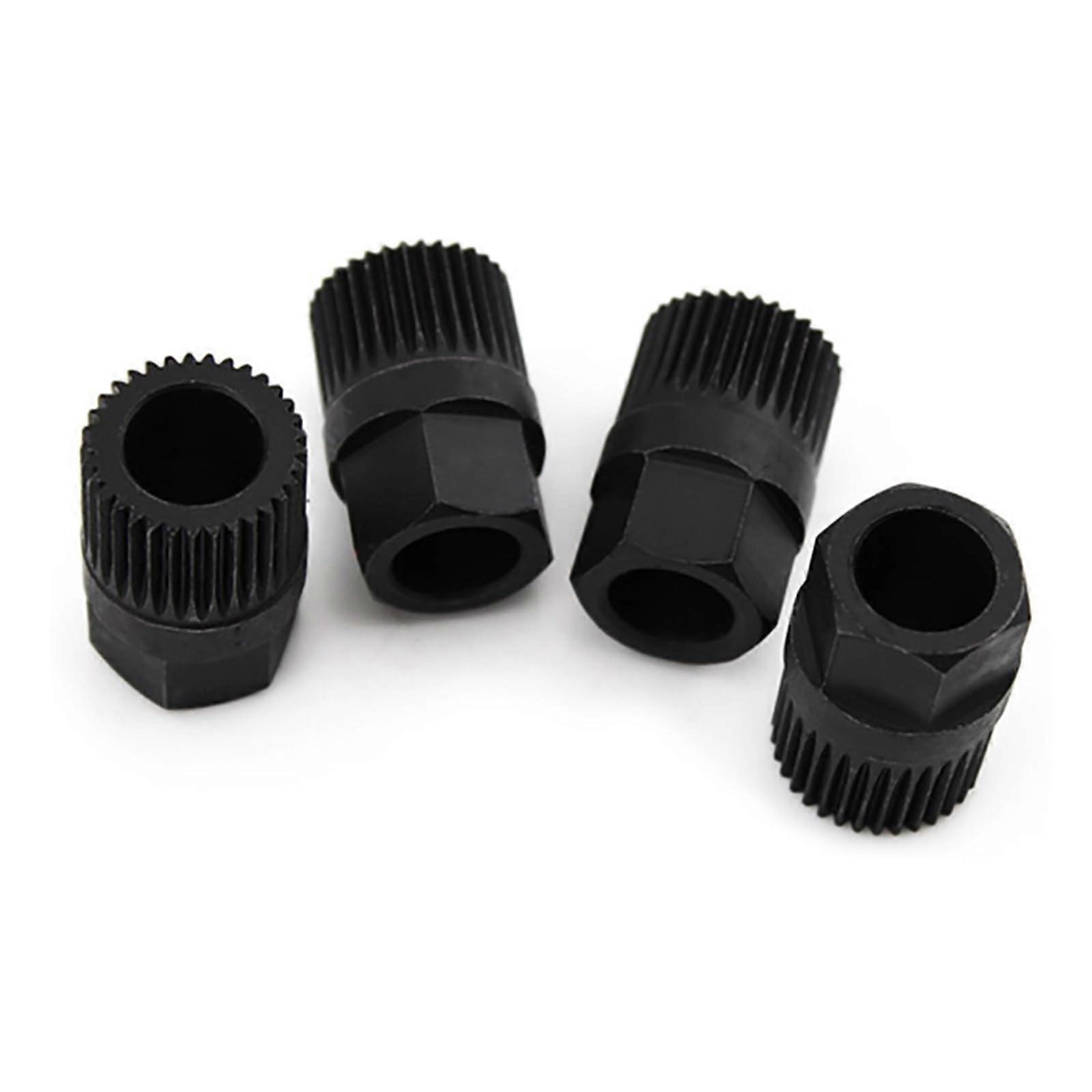 Professional 4-Piece Tools Set for Removing 33 Tooth Alternator Pulley, Heavy Duty Alloy Steel, Compatible with Most Vehicles
