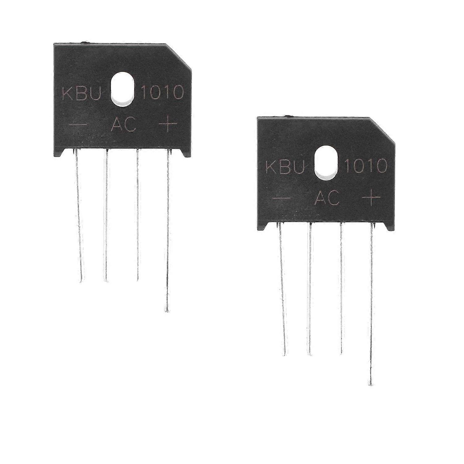 Bridge Rectifier Diode KBU1010 DIP4 4-Pin 1000V 10A 2-Pack For PCB Power Supplies