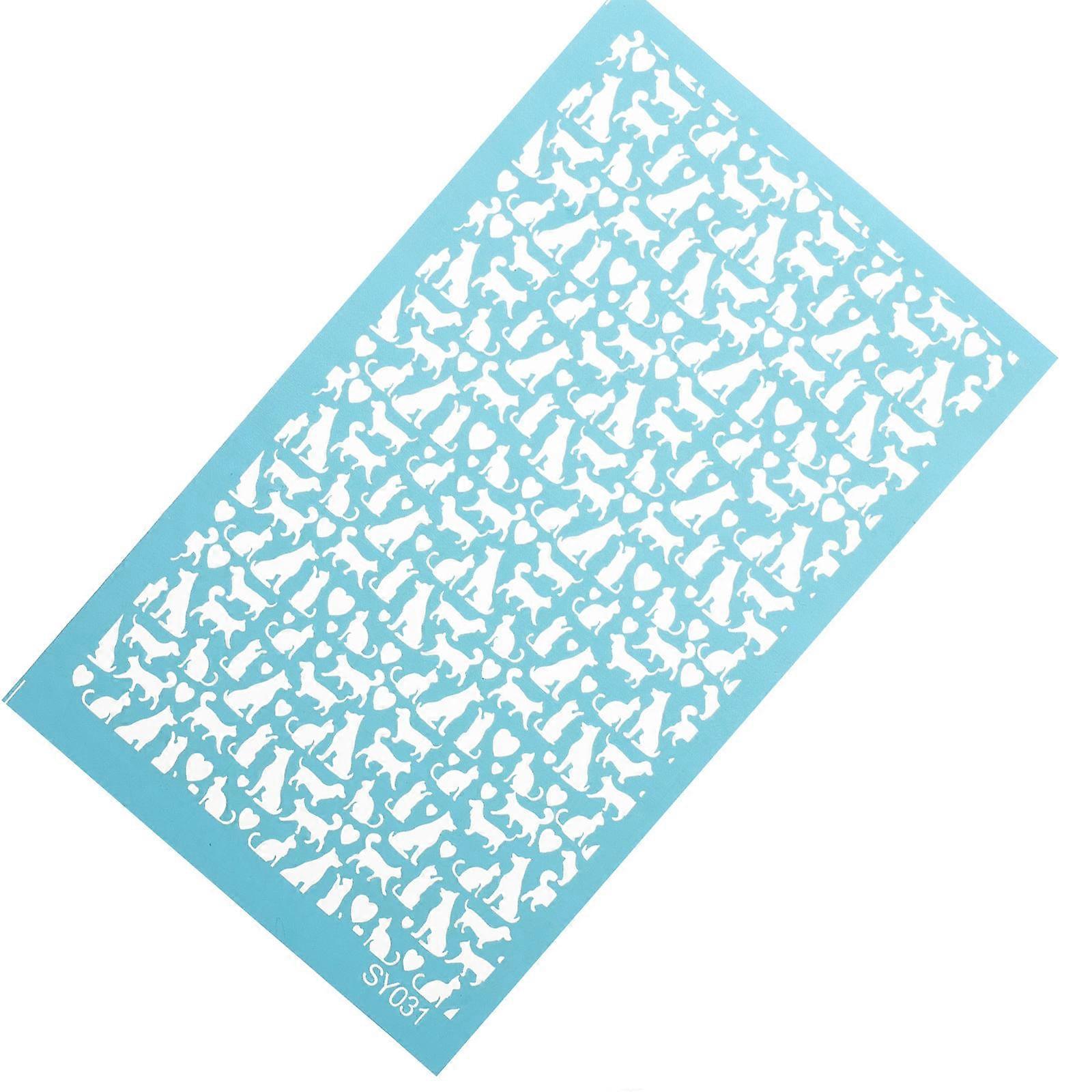 Reusable Silk Screen Stencil Sheet for Polymer Craft Designs Pet Pattern Template for Creative DIY Projects Enhancing Artistic and Manual Skills