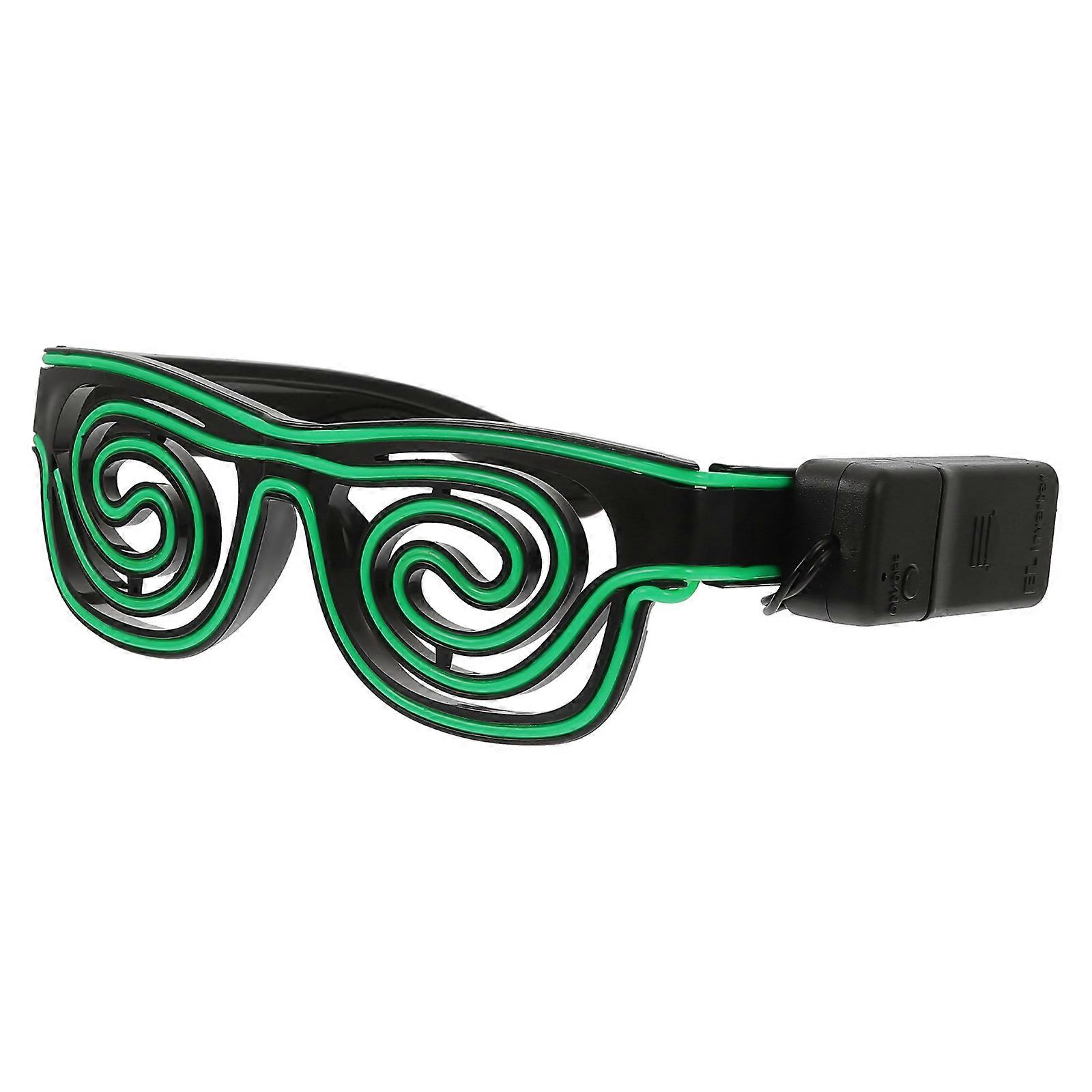 Party LED Glasses Illuminated Disco Style For Adults Green 1Pc