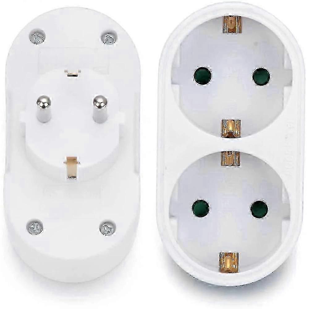 2025 2 Slot Double Plug Multiple Plug Socket Multi Plug Adapter Horizontal
