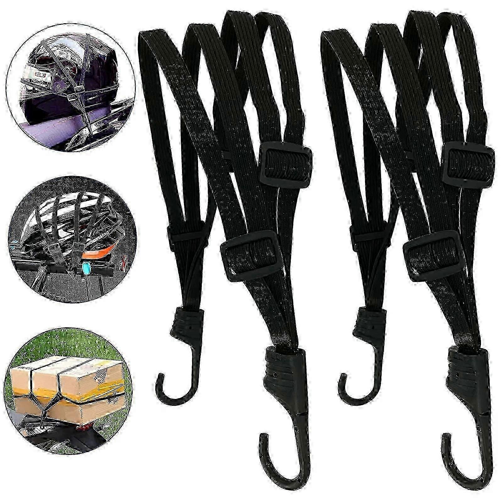 2pcs Elastic Straps for Bicycle Luggage Rack Carrier Cargo Racks with Hooks for MTB Bike