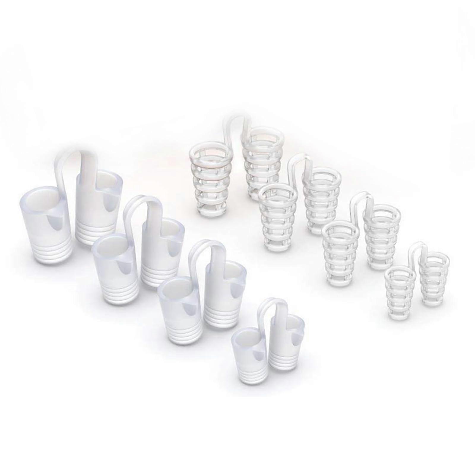 Anti Snoring Nose Separator Set of 8, Soft Silicone Nose Clip Dilators for Better Breathing and Sleep Quality