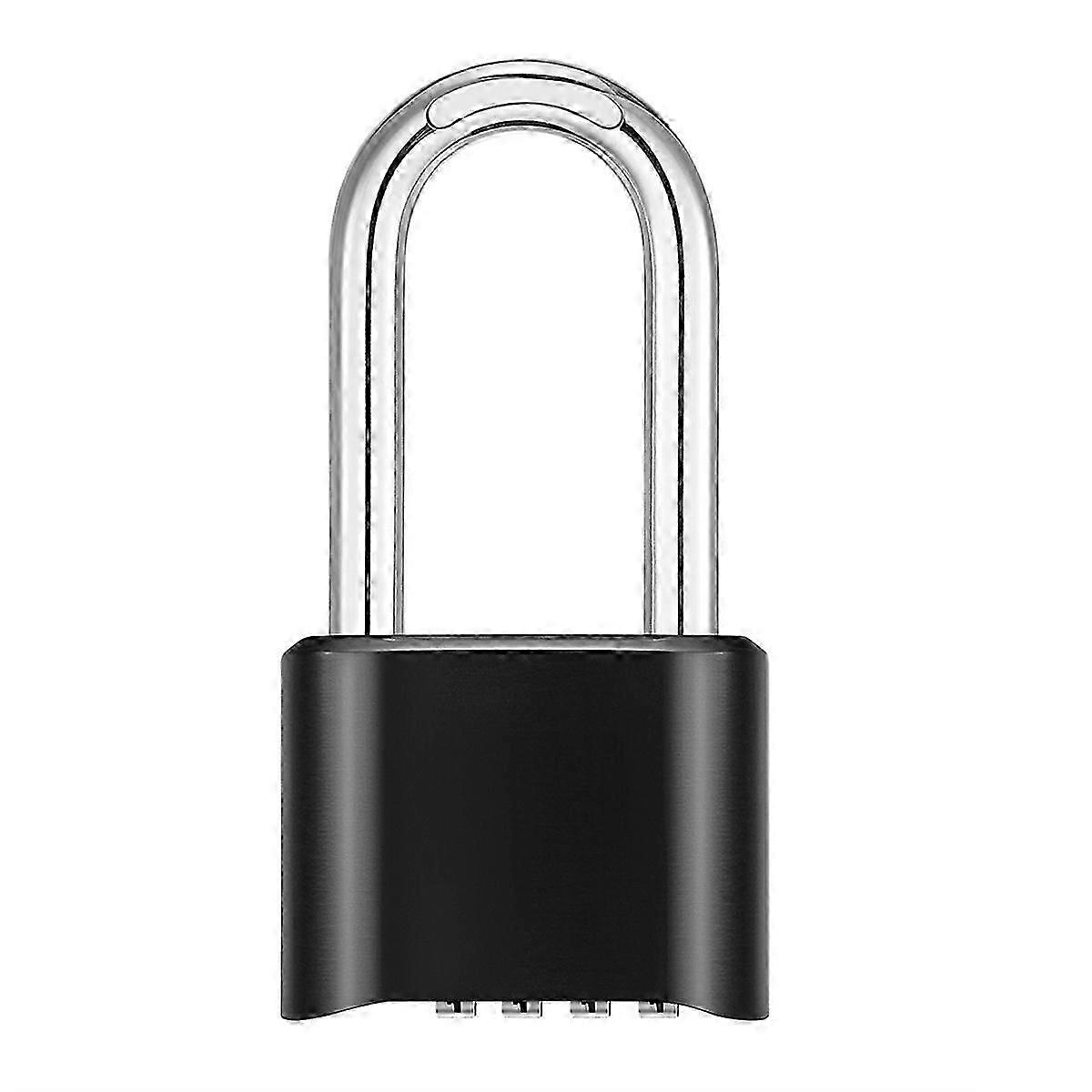 Shackle Combination Lock, Large Outdoor Weatherproof Padlock,Design of Hidden Password,Resettable Co