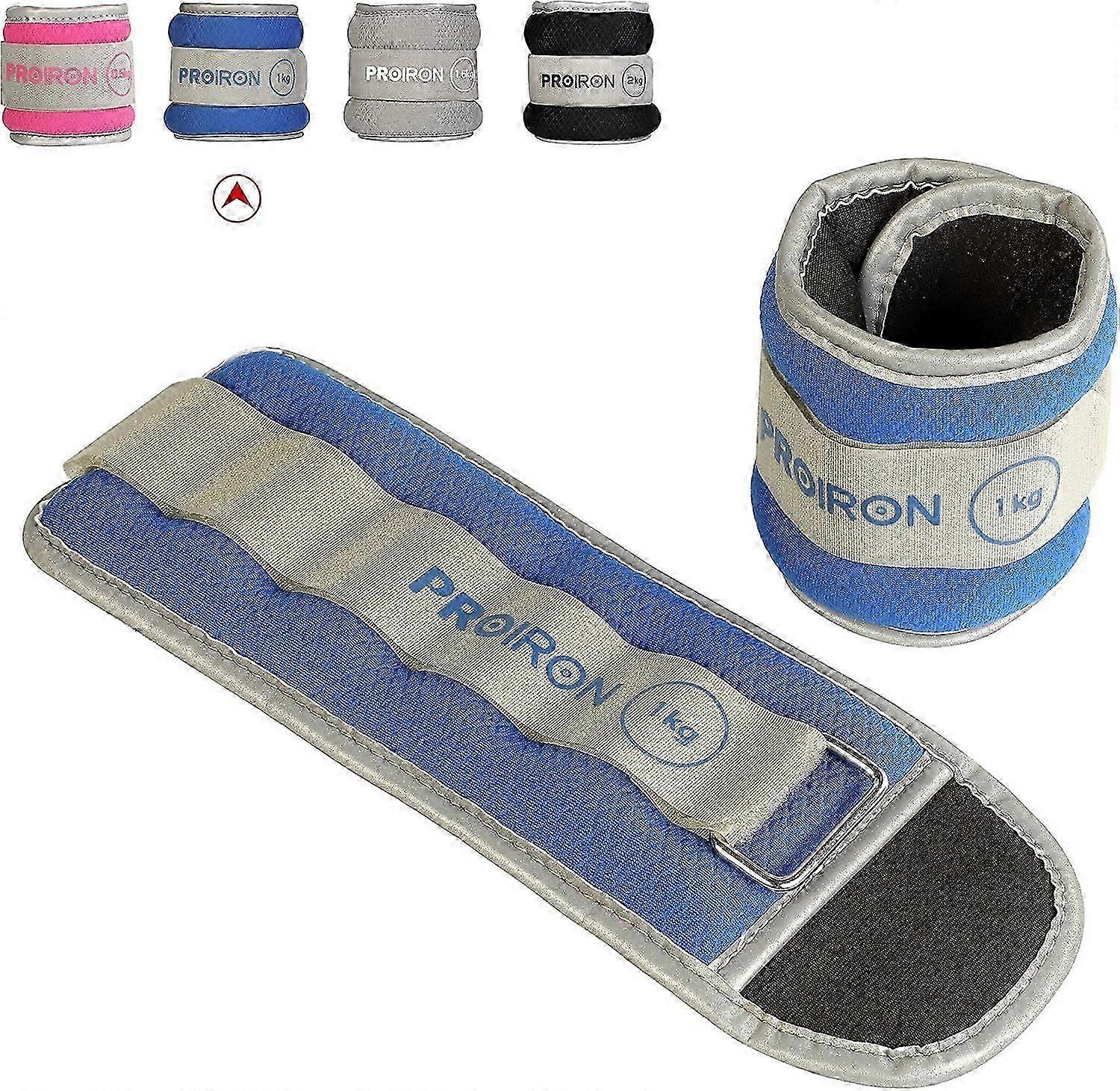 Wrist weights Ankle weights 2X 1.0kg Adjustable ankle weights for fitness, exercise, walking, jogging