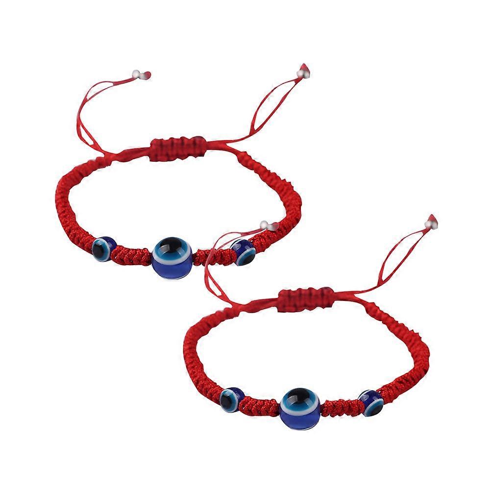 Here's a refined and engaging product description based on your input:

 

**2pcs Hand Knitted Simple Red Rope Bracelets for Women – Unique Woven