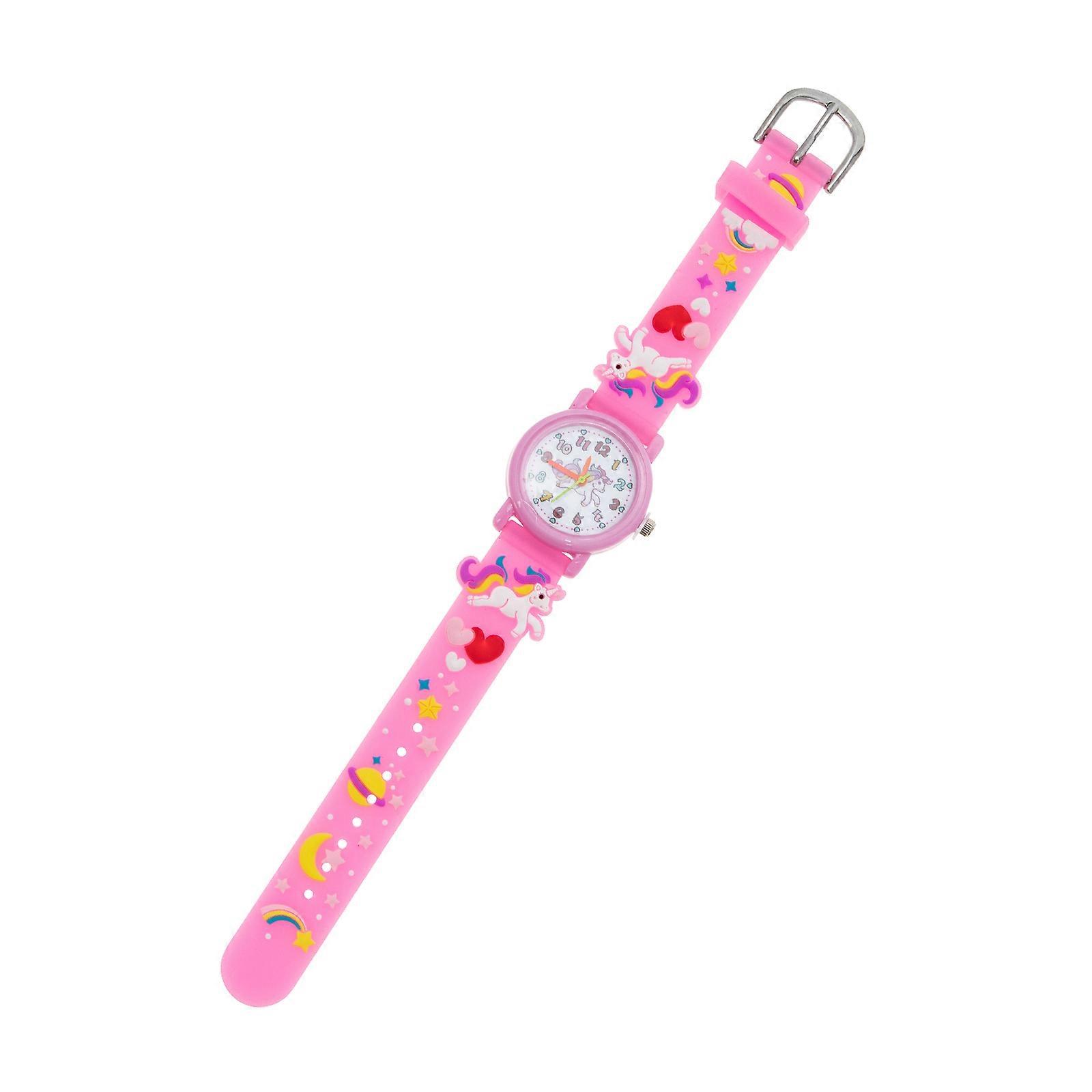 Adorable Unicorn Cartoon Wristwatch – Lightweight and Portable Design for Boys' Learning