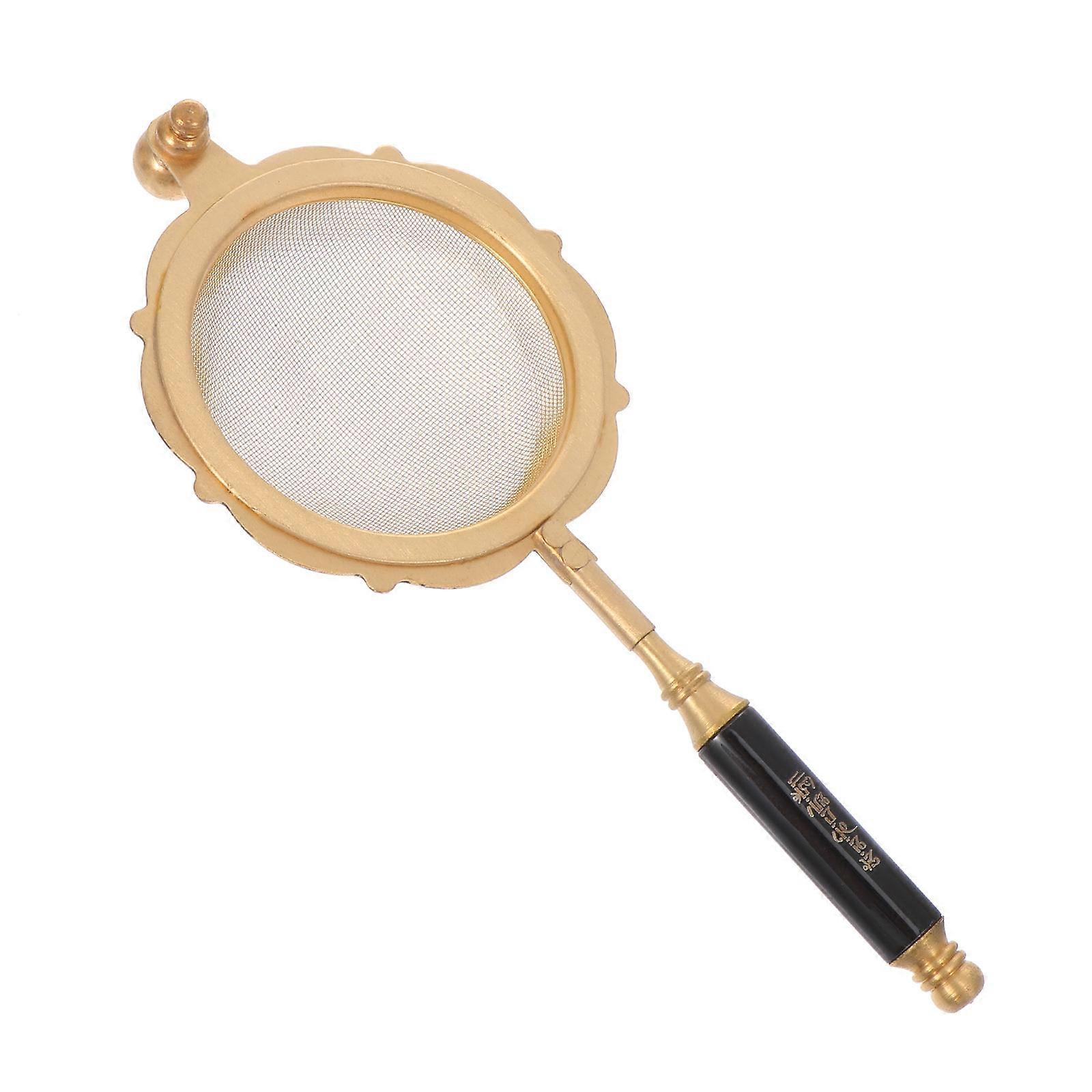 Classic Tea Filter with Comfortable Handle, Fine Mesh Strainer for Loose Leaf and High Temperature Resistant Screen, Chinese Medicine Soup