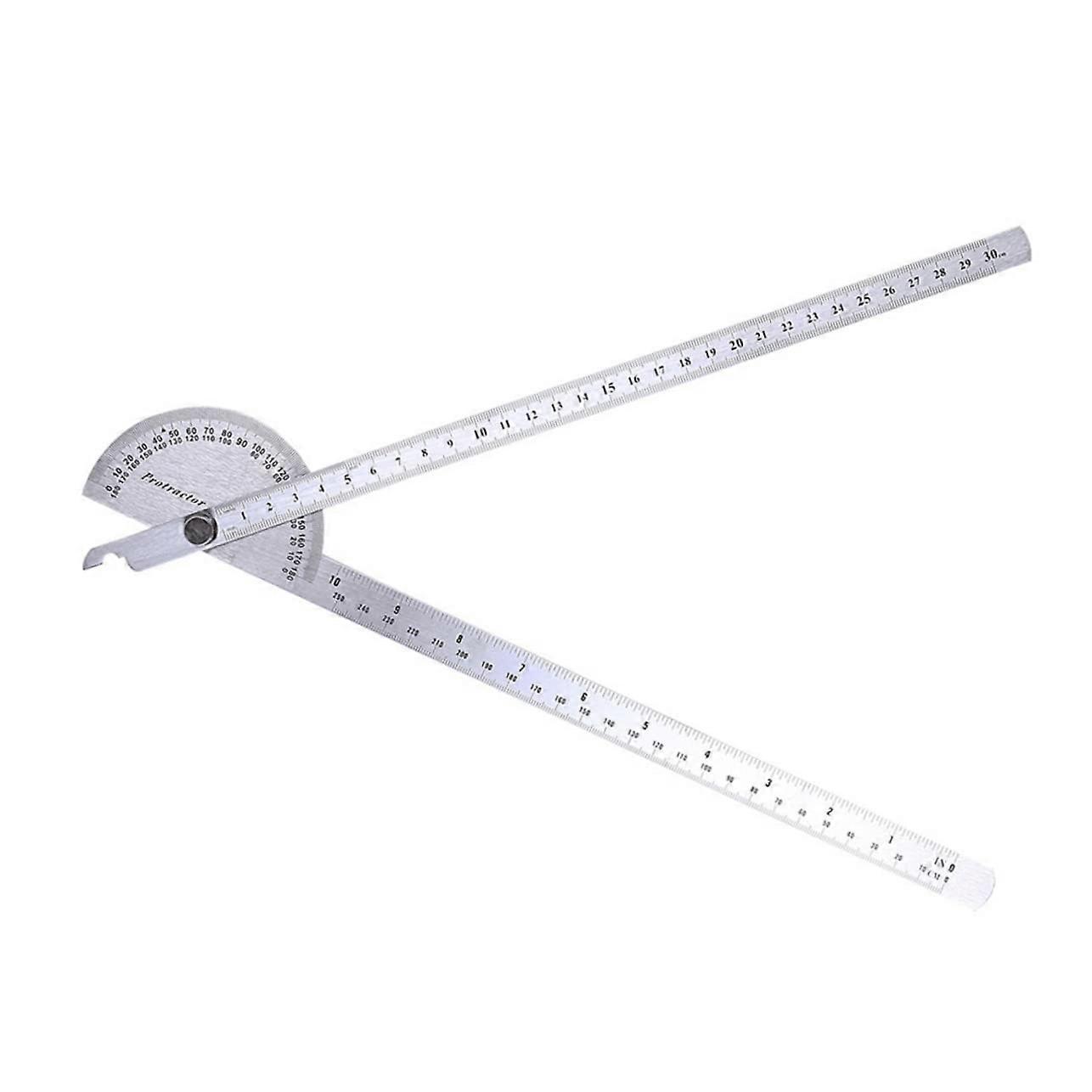 Stainless Steel Protractor Swivel Arm, Rotary Goniometer Ruler, 180 Degree Protractor For Precision Angle Measurement