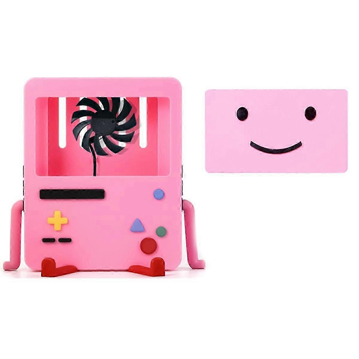 Support de console de jeu pour support de console portable de dessin animé Cadre de support d’écran de console portable avec ventilateur de refroidissement