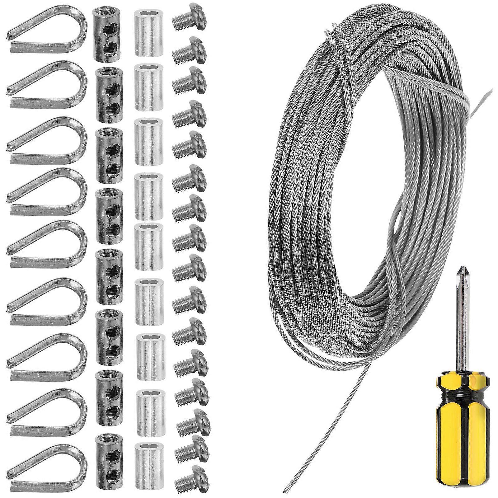 1 Set Cable Railing Kit Wire Thimble Hanging Wire Rope Thimble for Railing Installation