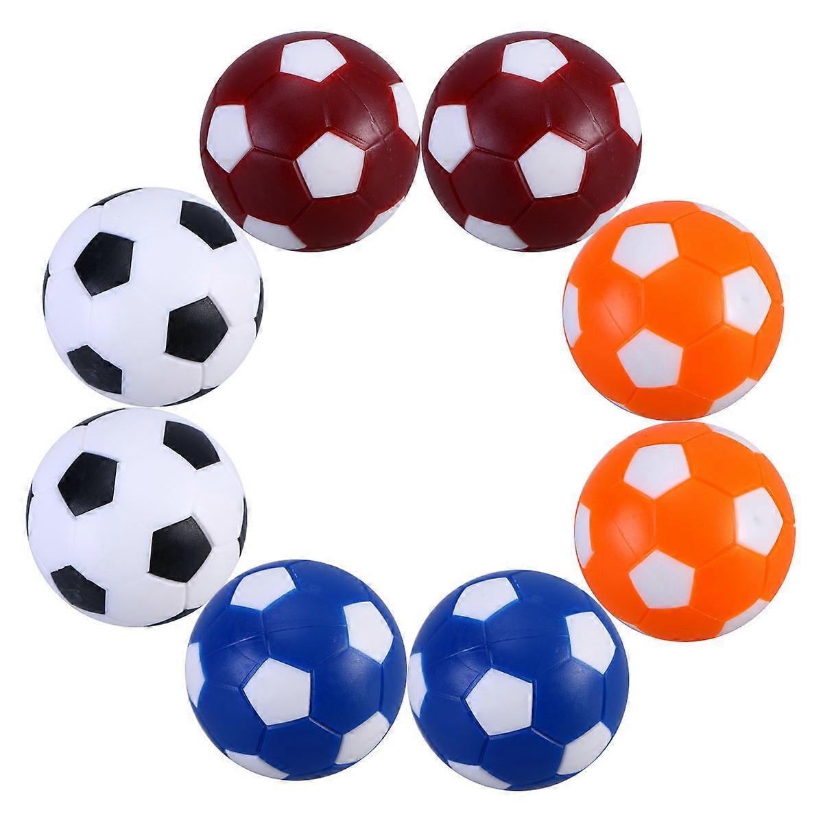 Colorful Plastic Table Soccer Balls for Game Use Assorted Color 8 Pieces 36mm