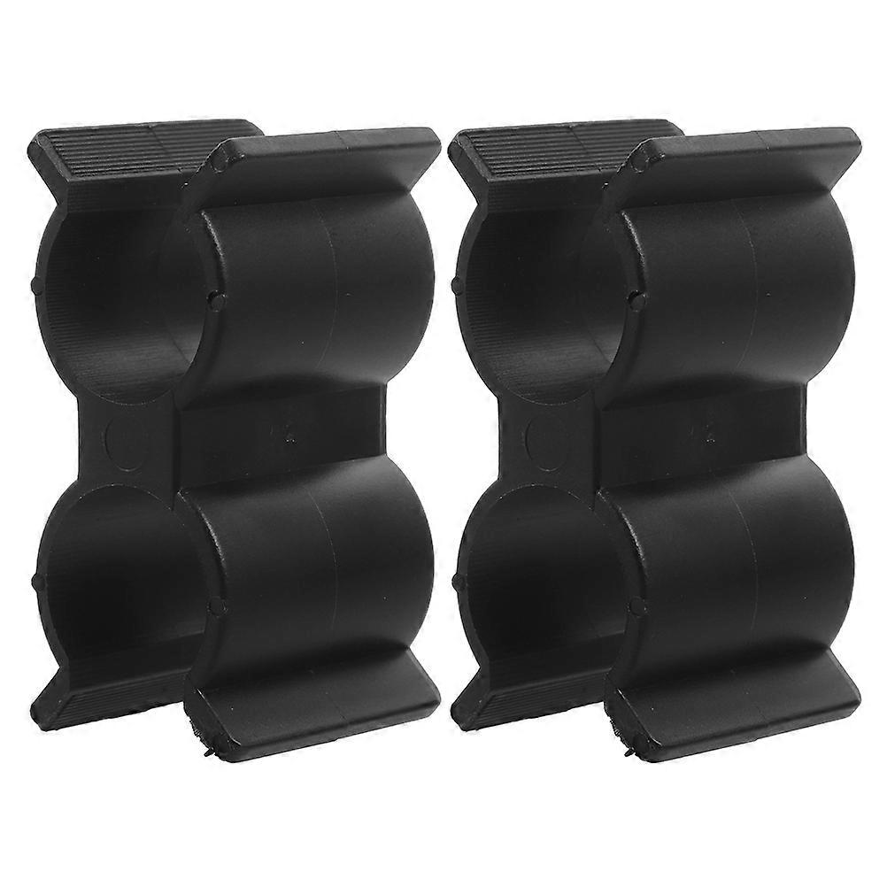 2pcs Double Port Pipe Clamps Durable Plastic Clips for Secure Connections RVs Yachts Easy Installation Versatile Use Reliable Wear Resistant
