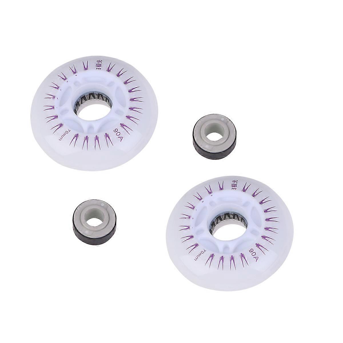 2 Pcs Colorful Skates Accessories with Durable PU for Outdoor Use 70MM