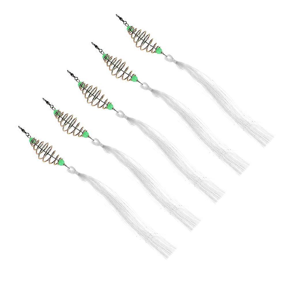 5pcs Mesh Portable Nylon Fishing Trap for Lakes Rivers Fish Catching Activities