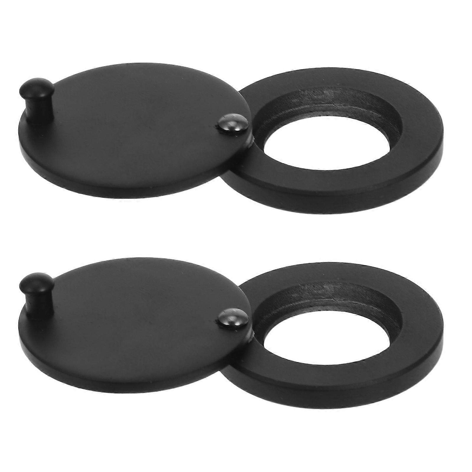 Eye Door Viewer Guard Easy Installation Circular Shape Black Color 2Pcs For Home