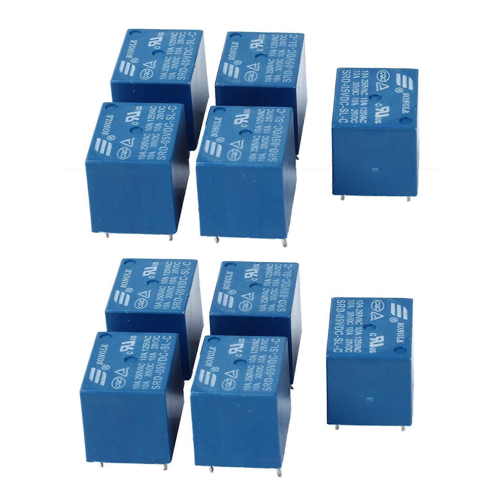 10 Piece 5V DC Mini Power Relay PCB Type Power Relay