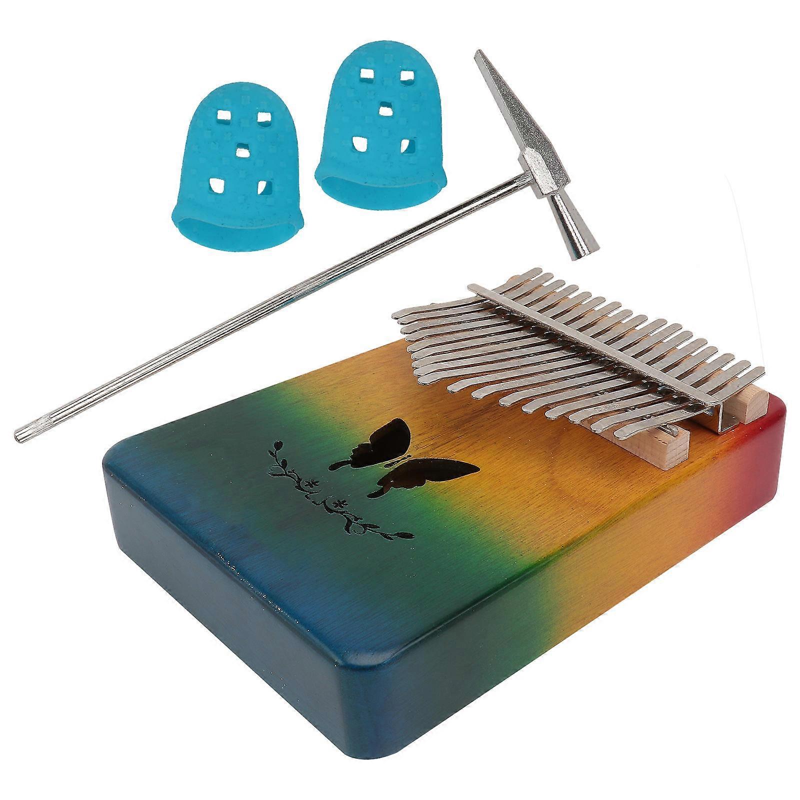 17 Keys Thumb Piano Kalimba Finger Piano For Adults Music Learning Multi Color Ergonomically Designed 1 Set