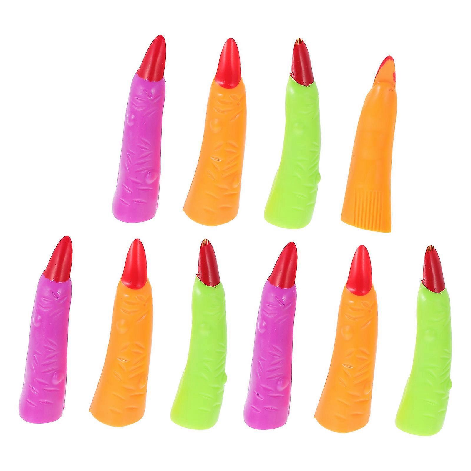 Scary Finger Covers for Playing Made of PVC Assorted Color Great for Halloween Parties and Pranks 20 Pieces
