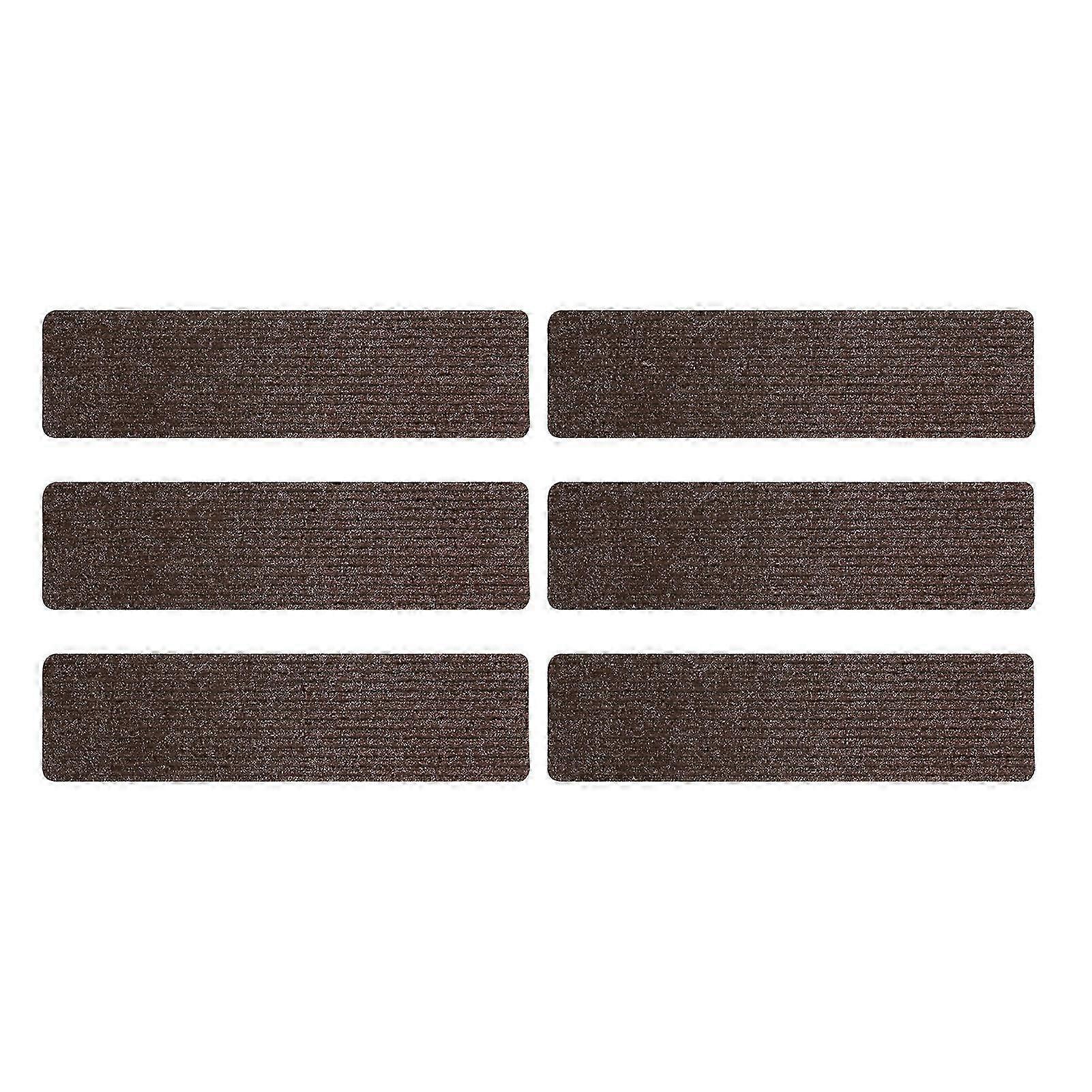 6pcs Stair mats tread mats floor mats glue-free self-adhesive pvc anti-slip mats double stripes repeated use 2025