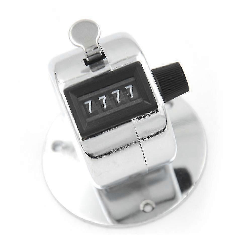2025 4 Digit Manual Hand Tally Mechanical Palm Click Counter Round Base