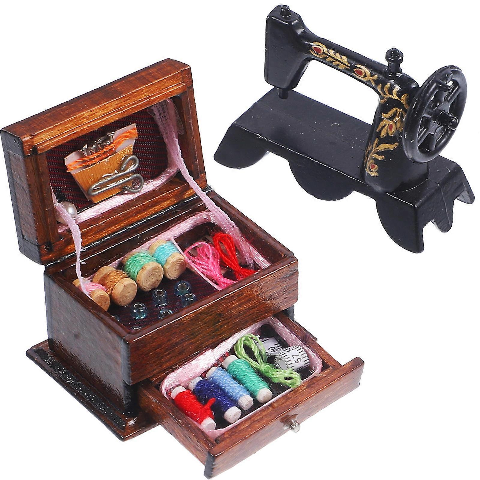 Mini Haus Ornament Miniaturen Kinder Sammler Metall Kunststoff 3,30X2,30X2,10cm 1Set