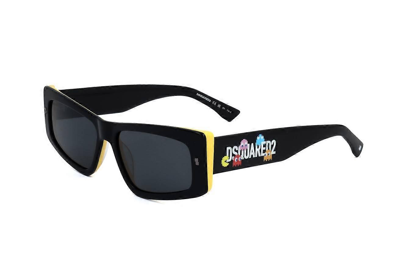 Sunglasses Dsquared2 D2 PAC 71C BLACK YELLOW 57/16/145 MAN