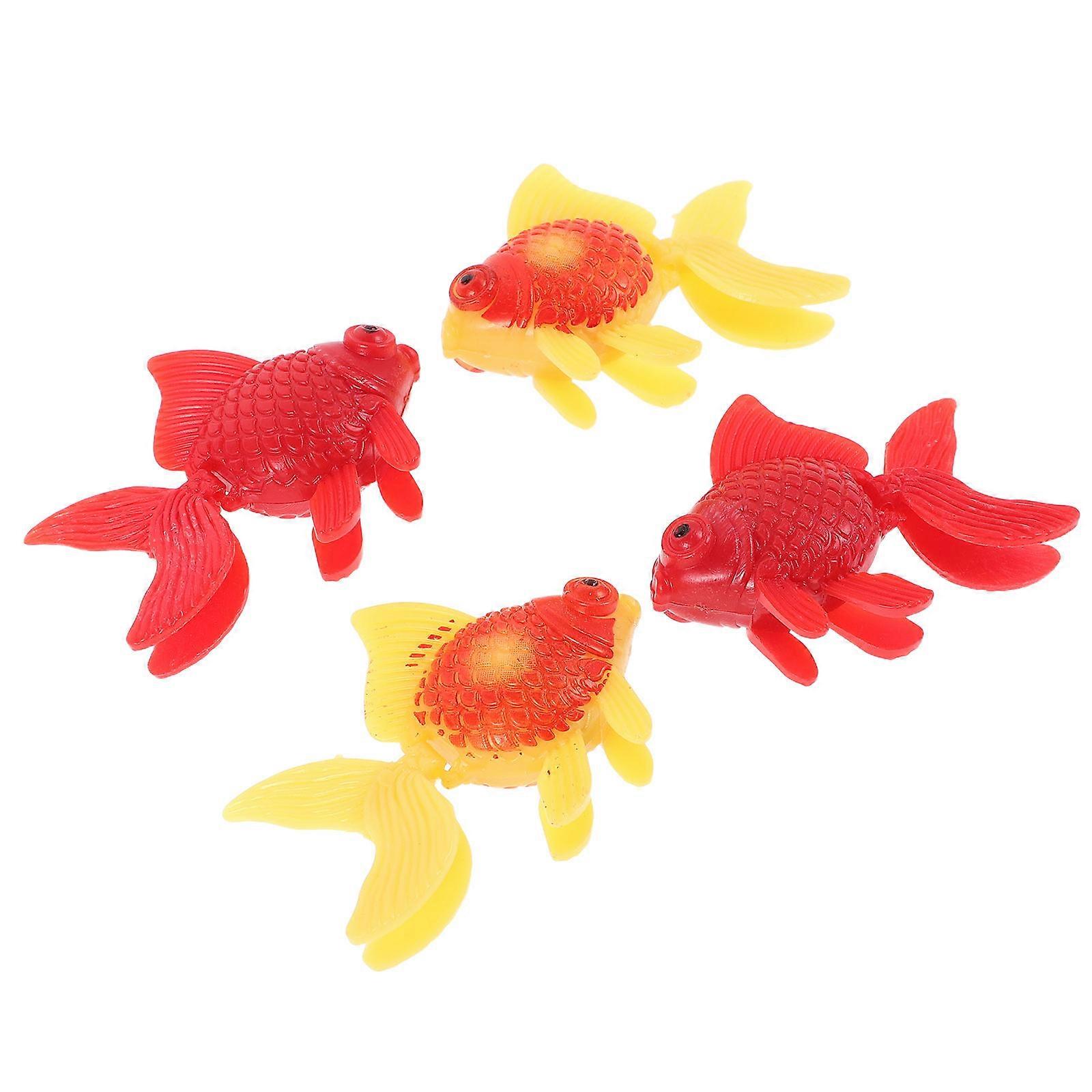 Miniature Tank Fish Decorative For Home Office Aquarium Assorted Color Hardwearing Materials 4Pcs