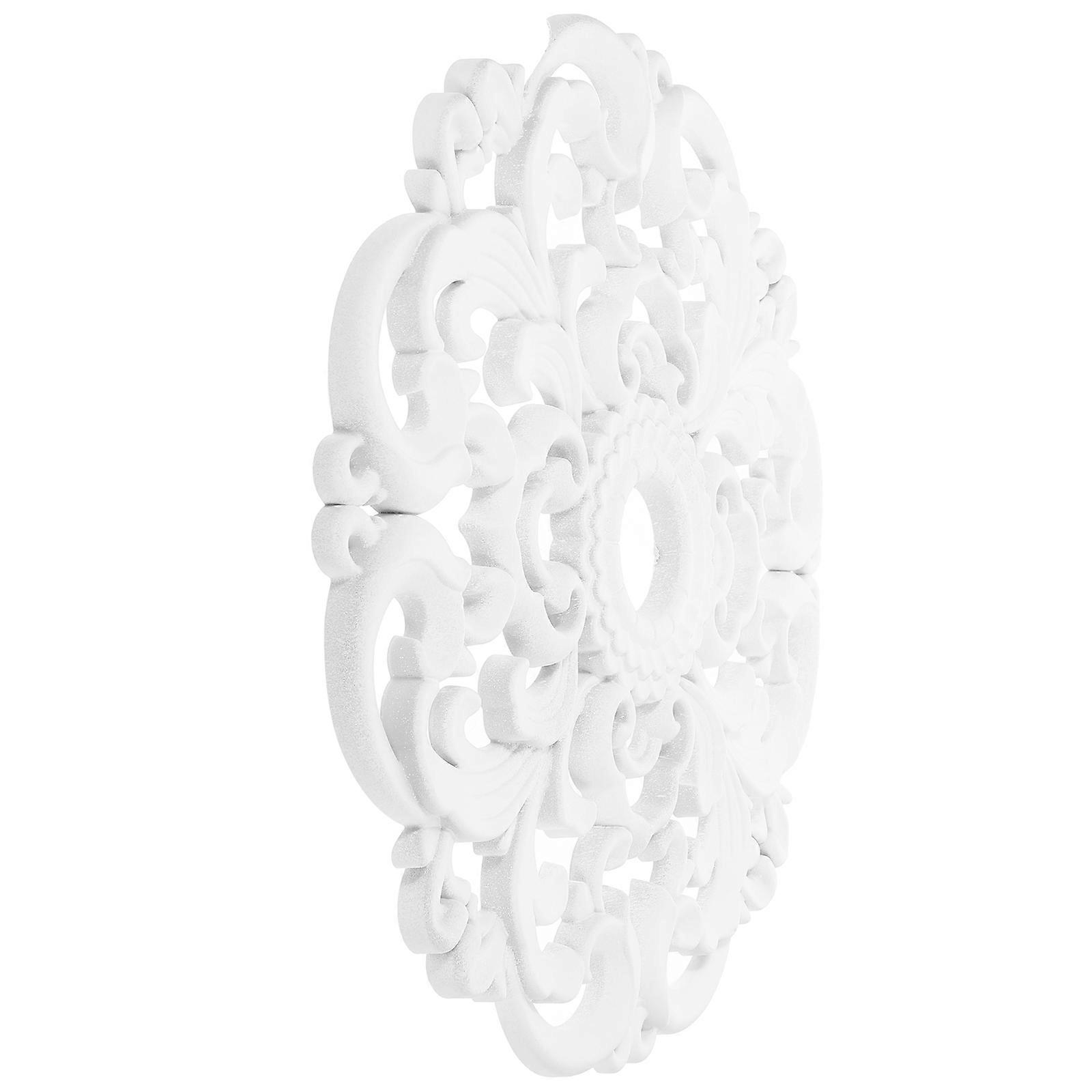 Ceiling Medallion Elegant European Style for Decor White Material