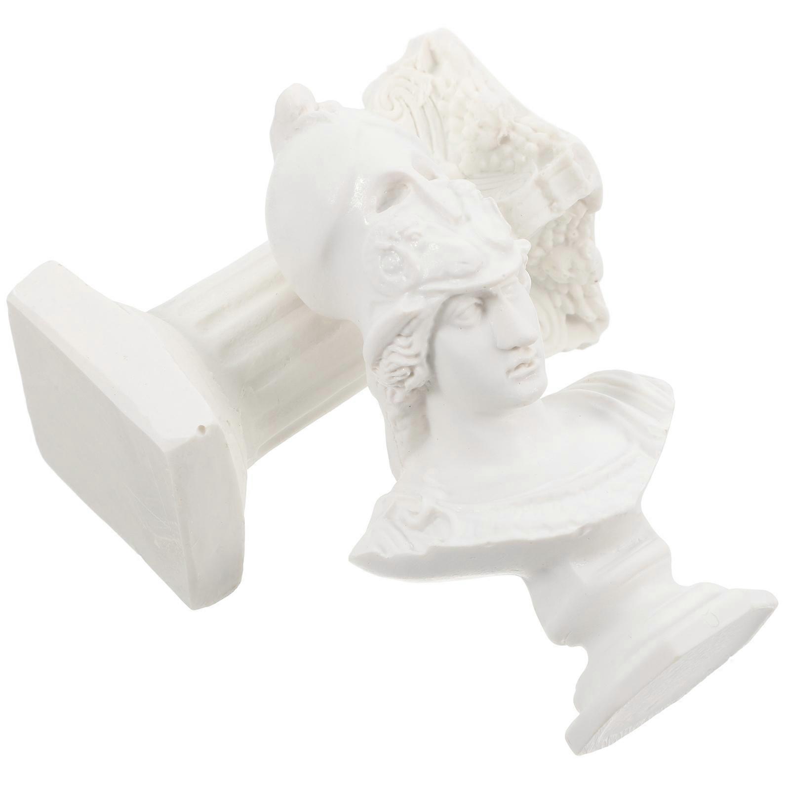 White Resin Roman Column Statue for Decoration Exuding Cultural Ambiance Ideal for Home Office Spaces
