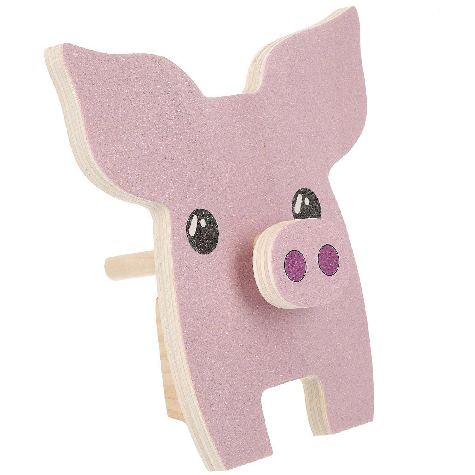 Pink Wooden Animal Shaped Glasses Holder for Storage Creative Desktop Ornament with Durable