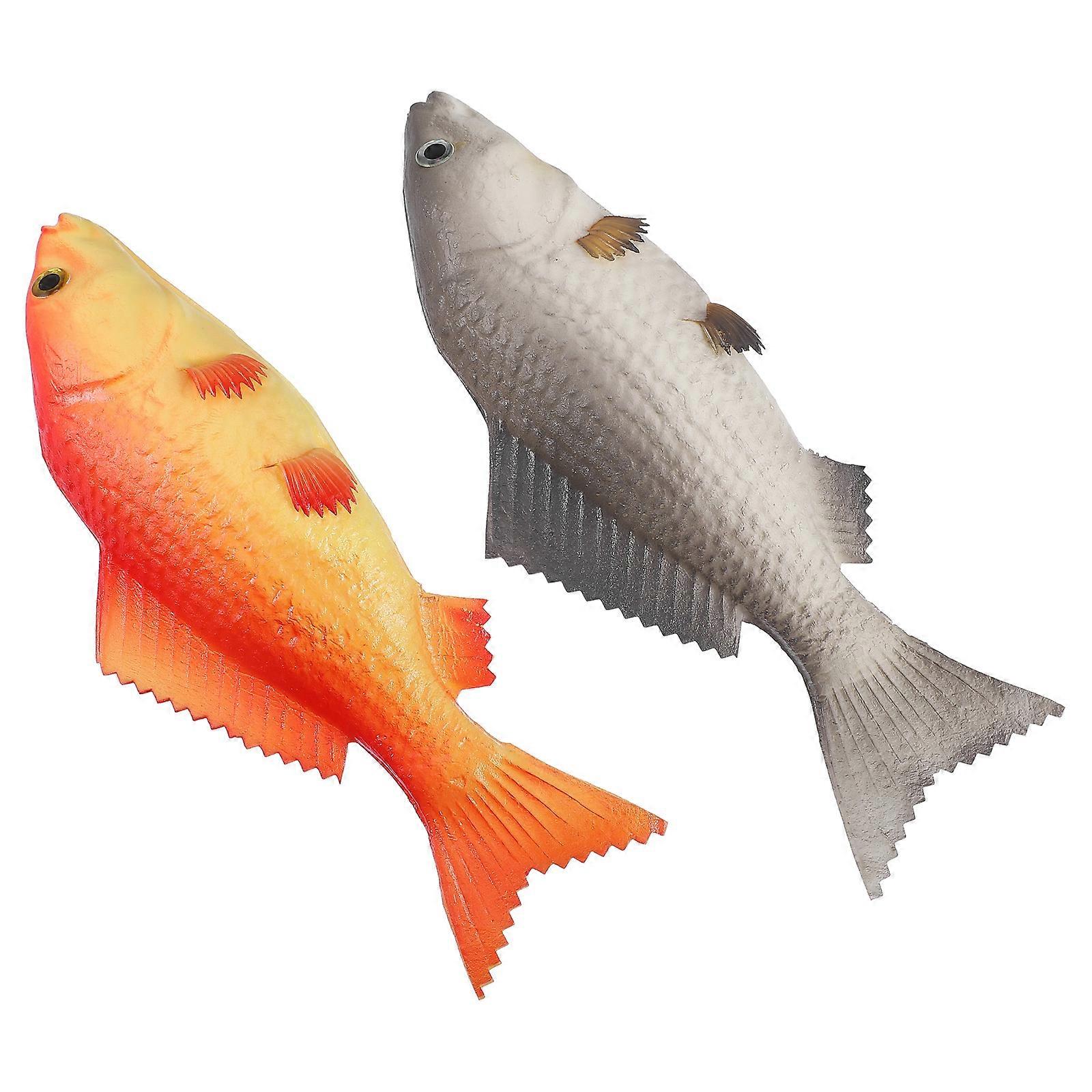 2Pcs Simulé Poisson Modèle PU Poisson Jouet Enfants Poisson Forme Jouet Maison Bureau Décor
