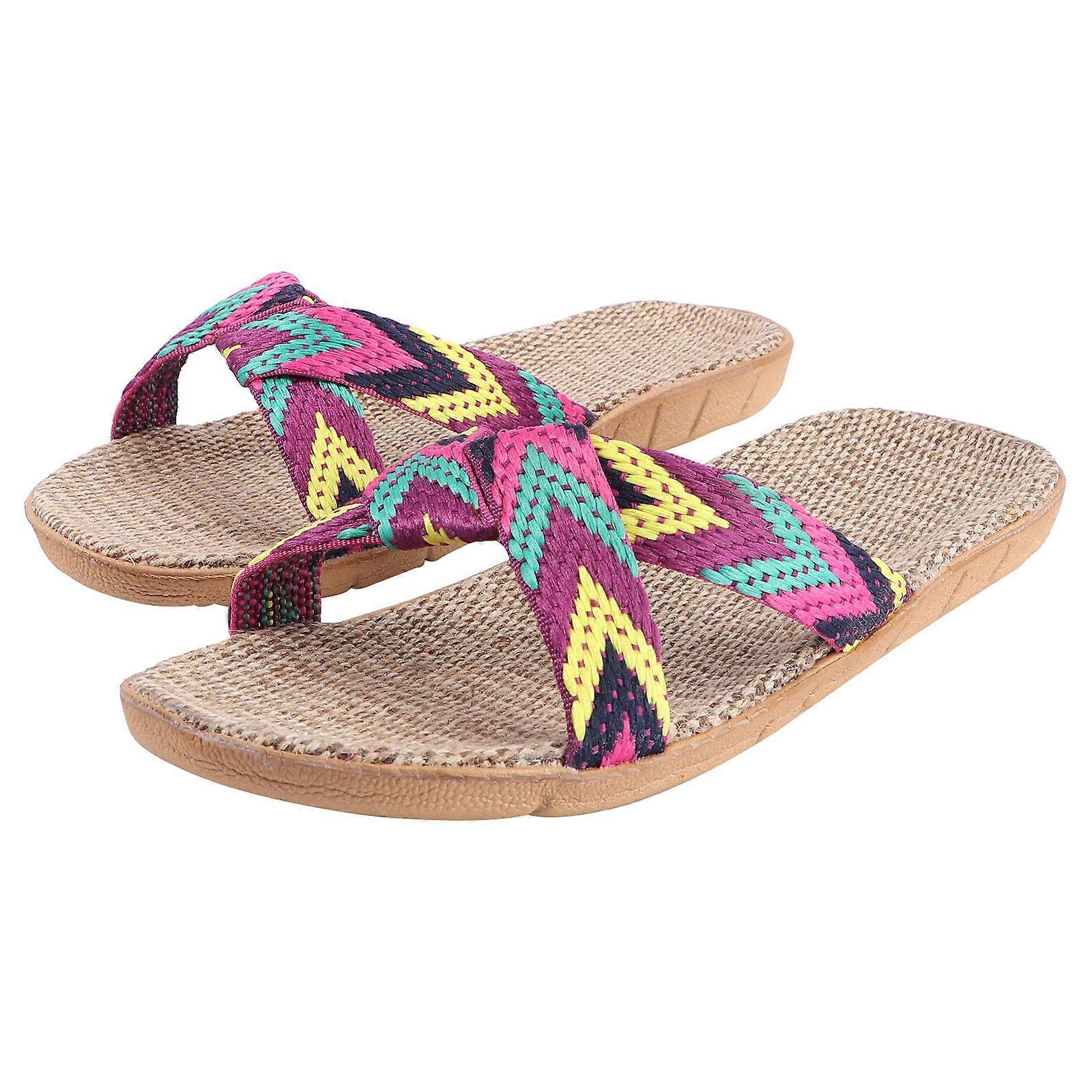 Unisex Slippers With Non-Slip Functionality Ideal For Casual Wear In Purple For Indoor Comfort 1 Pair