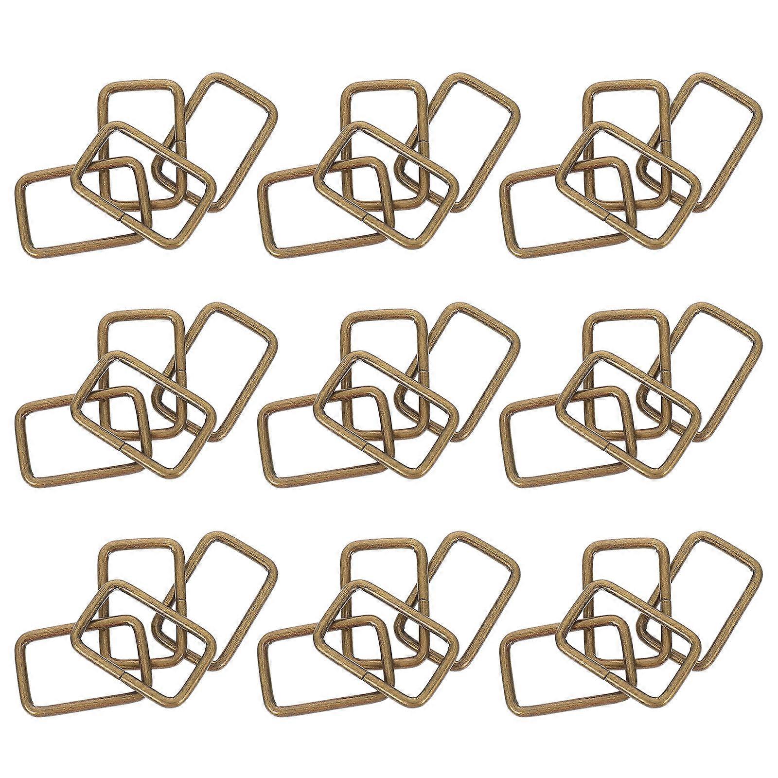 100Pcs Stainless Steel Rectangular Strap Buckles For Bag Accessories Durable Quality Adjustable Length