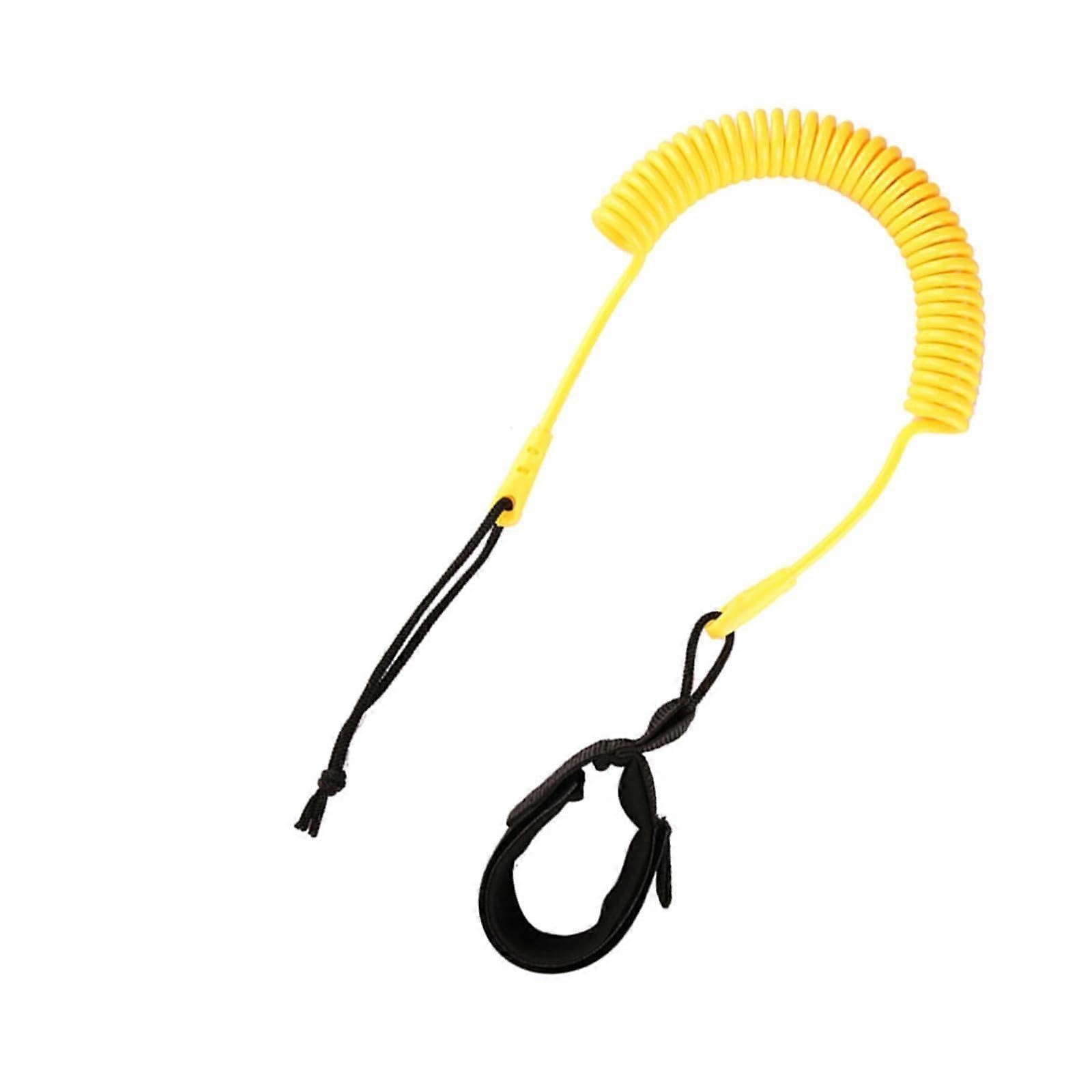 Replacement Strap Paddle Board SUPs Spiral Rope Leg Rope for Straight Surfboards Accessories Yellow