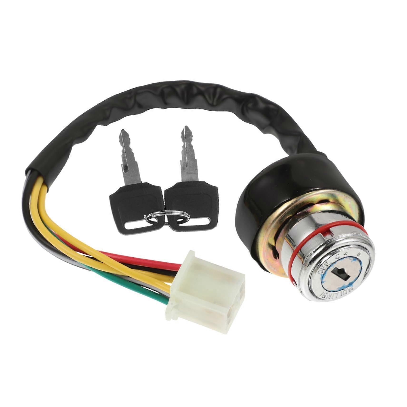 Ignition Switch with Key for Scooter ATV Replacement Plastic