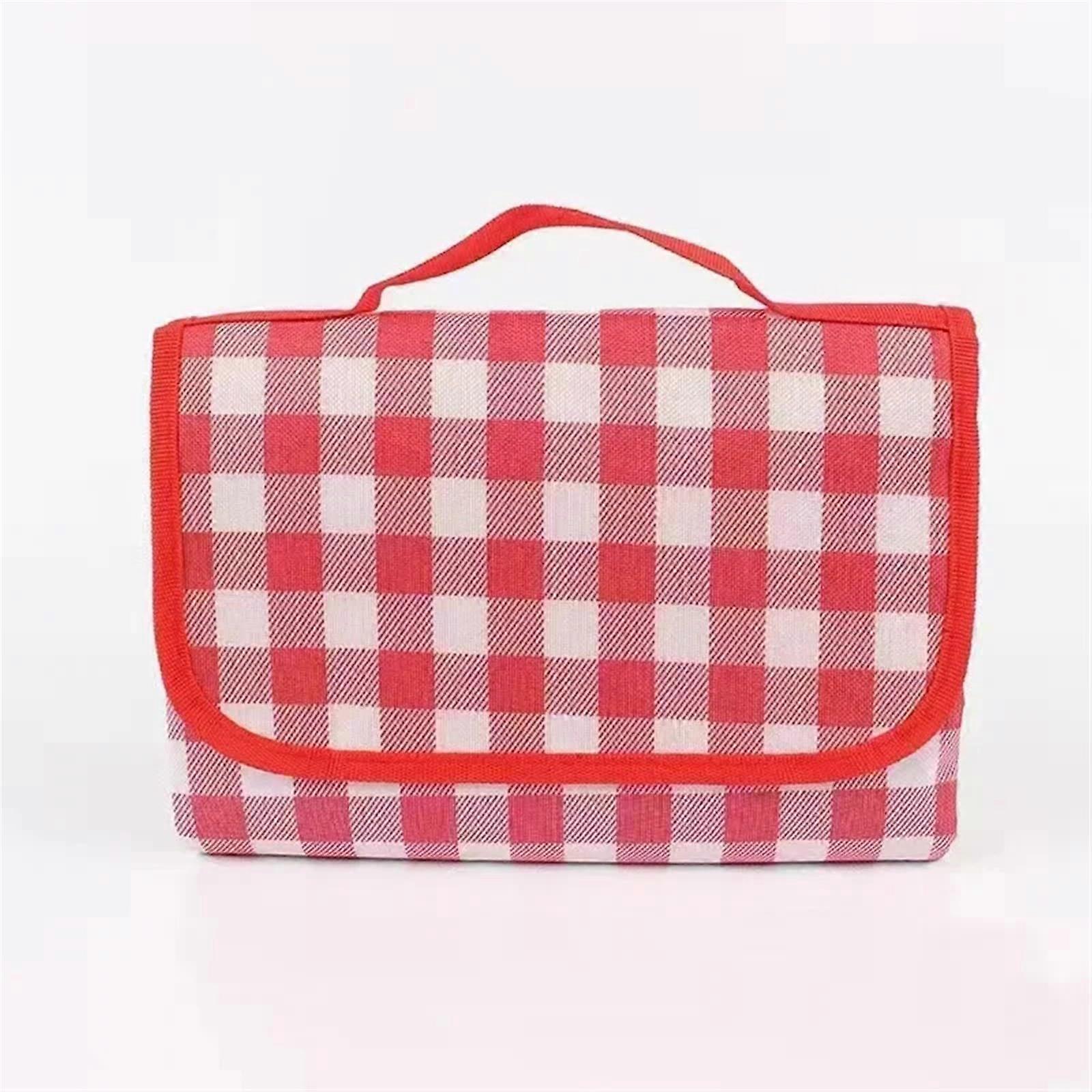 Picnic blanket Outdoor Camping ground mat Foldable picnic mat Thickened waterproof beach blanket Camping tent grassland mat(Red)