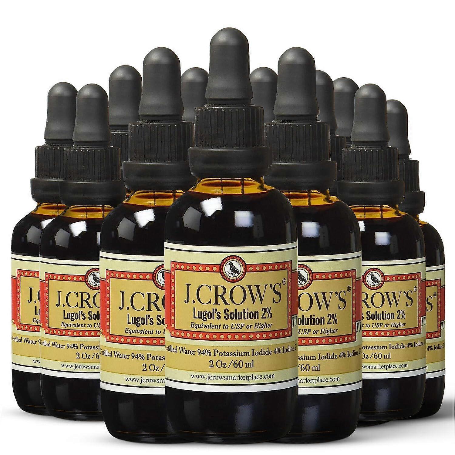 12-Pack J. Crow's Lugol's Solution 2% - 2 Fl Oz